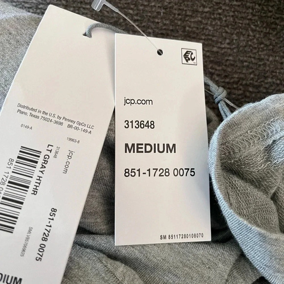 LIZ CLAIBORNE Womens Crew Neck Short Sleeve T-Shirt Gray Medium NWT - Picture 8 of 9